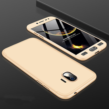 Microsonic Samsung Galaxy J4 Kılıf Double Dip 360 Protective AYS Gold