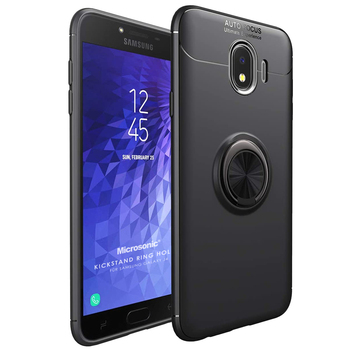 Microsonic Samsung Galaxy J4 Kılıf Kickstand Ring Holder Siyah Microsonic Samsung Galaxy J4 Kılıf Kickstand Ring Holder Siyah