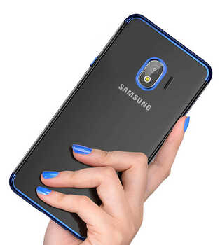 Microsonic Samsung Galaxy J4 Kılıf Skyfall Transparent Clear Mavi