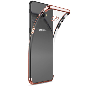 Microsonic Samsung Galaxy J4 Plus Kılıf Skyfall Transparent Clear Rose Gold