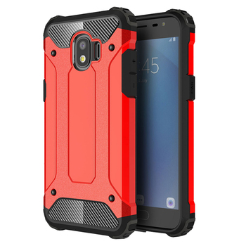 Microsonic Samsung Galaxy J4 Kılıf Rugged Armor Kırmızı