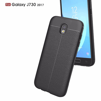 Microsonic Samsung Galaxy J5 Pro Kılıf Deri Dokulu Silikon Siyah