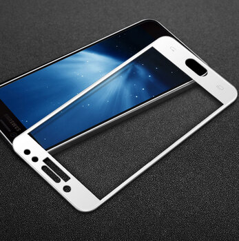 Microsonic Samsung Galaxy J5 Pro Kavisli Temperli Cam Ekran Koruyucu Film Beyaz