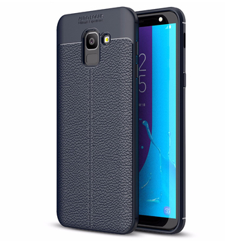 Microsonic Samsung Galaxy J6 Kılıf Deri Dokulu Silikon Lacivert Microsonic Samsung Galaxy J6 Kılıf Deri Dokulu Silikon Lacivert