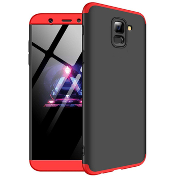 Microsonic Samsung Galaxy J6 Kılıf Double Dip 360 Protective AYS Siyah-Kırmızı Microsonic Samsung Galaxy J6 Kılıf Double Dip 360 Protective AYS Siyah-Kırmızı