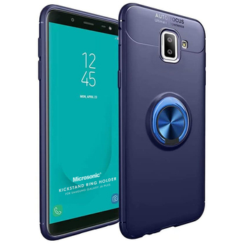 Microsonic Samsung Galaxy J6 Plus Kılıf Kickstand Ring Holder Lacivert