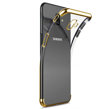 Microsonic Samsung Galaxy J6 Plus Kılıf Skyfall Transparent Clear Gold
