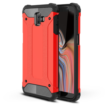 Microsonic Samsung Galaxy J6 Plus Kılıf Rugged Armor Kırmızı Microsonic Samsung Galaxy J6 Plus Kılıf Rugged Armor Kırmızı