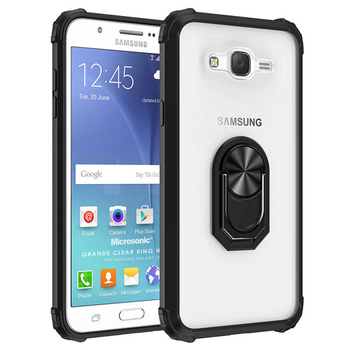 Microsonic Samsung Galaxy J7 Core Kılıf Grande Clear Ring Holder Siyah Microsonic Samsung Galaxy J7 Core Kılıf Grande Clear Ring Holder Siyah