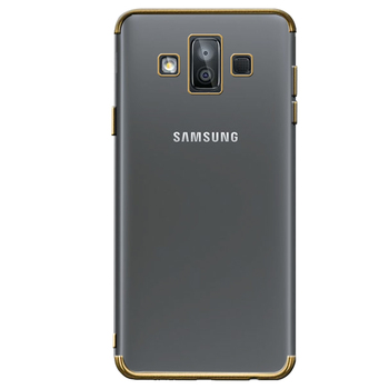 Microsonic Samsung Galaxy J7 Duo Kılıf Skyfall Transparent Clear Gold