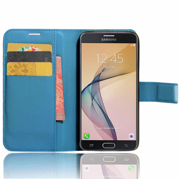 Microsonic Samsung Galaxy J7 Prime 2 Cüzdanlı Deri Kılıf Mavi