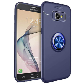 Microsonic Samsung Galaxy J7 Prime 2 Kılıf Kickstand Ring Holder Lacivert