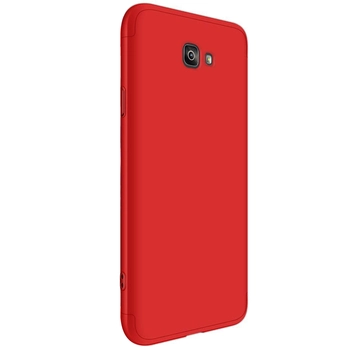 Microsonic Samsung Galaxy J7 Prime Kılıf Double Dip 360 Protective Kırmızı