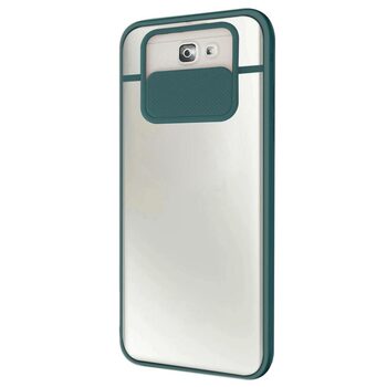 Microsonic Samsung Galaxy J7 Prime Kılıf Slide Camera Lens Protection Koyu Yeşil