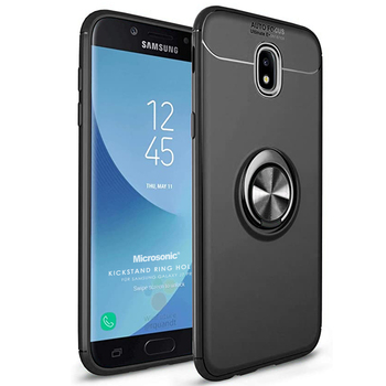 Microsonic Samsung Galaxy J7 Pro Kılıf Kickstand Ring Holder Siyah Microsonic Samsung Galaxy J7 Pro Kılıf Kickstand Ring Holder Siyah