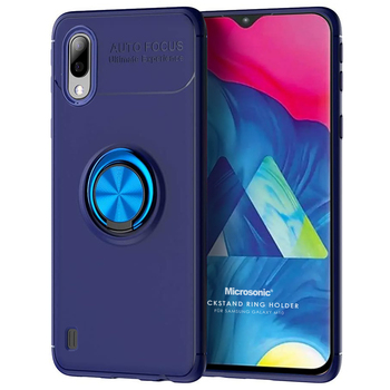 Microsonic Samsung Galaxy M10 Kılıf Kickstand Ring Holder Lacivert Microsonic Samsung Galaxy M10 Kılıf Kickstand Ring Holder Lacivert