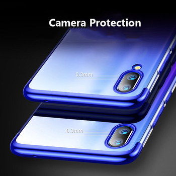 Microsonic Samsung Galaxy M10 Kılıf Skyfall Transparent Clear Gold
