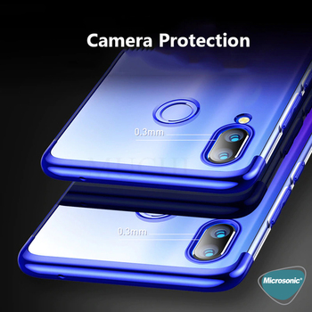 Microsonic Samsung Galaxy M10S Kılıf Skyfall Transparent Clear Gold