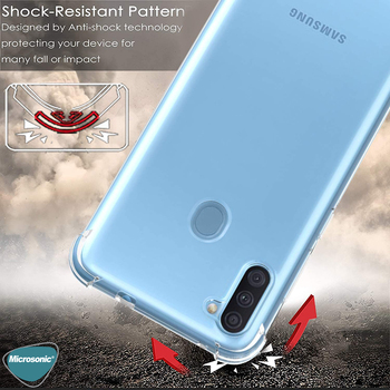 Microsonic Samsung Galaxy M11 Kılıf Anti Shock Silikon Şeffaf