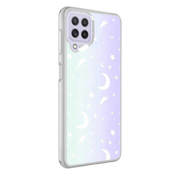 Microsonic Samsung Galaxy M12 Braille Feel Desenli Kılıf Moon