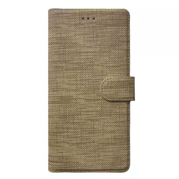 Microsonic Samsung Galaxy M12 Kılıf Fabric Book Wallet Gold