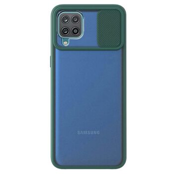 Microsonic Samsung Galaxy M12 Kılıf Slide Camera Lens Protection Koyu Yeşil