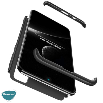 Microsonic Samsung Galaxy M21 Kılıf Double Dip 360 Protective AYS Siyah