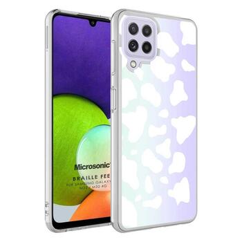 Microsonic Samsung Galaxy M22 Braille Feel Desenli Kılıf Cow Microsonic Samsung Galaxy M22 Braille Feel Desenli Kılıf Cow