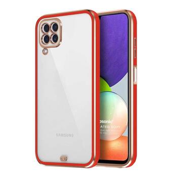 Microsonic Samsung Galaxy M22 Kılıf Laser Plated Soft Kırmızı Microsonic Samsung Galaxy M22 Kılıf Laser Plated Soft Kırmızı