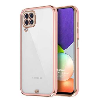 Microsonic Samsung Galaxy M22 Kılıf Laser Plated Soft Pembe Microsonic Samsung Galaxy M22 Kılıf Laser Plated Soft Pembe