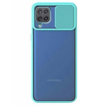 Microsonic Samsung Galaxy M22 Kılıf Slide Camera Lens Protection Turkuaz