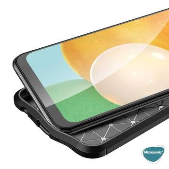 Microsonic Samsung Galaxy M23 Kılıf Deri Dokulu Silikon Lacivert