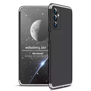 Microsonic Samsung Galaxy M23 Kılıf Double Dip 360 Protective AYS Siyah Gri