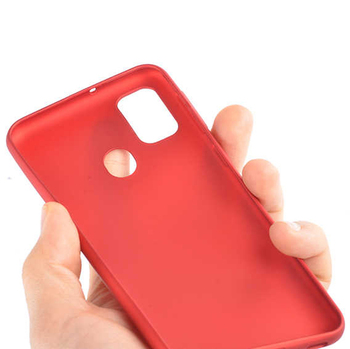 Microsonic Samsung Galaxy M30S Kılıf Matte Silicone Kırmızı