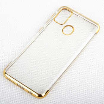 Microsonic Samsung Galaxy M30S Kılıf Skyfall Transparent Clear Gold