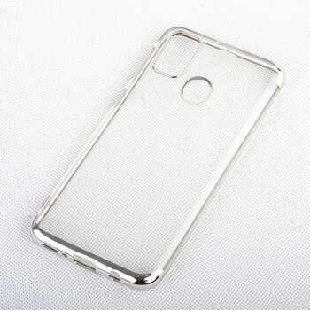 Microsonic Samsung Galaxy M30S Kılıf Skyfall Transparent Clear Gümüş