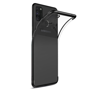Microsonic Samsung Galaxy M30S Kılıf Skyfall Transparent Clear Siyah