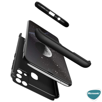 Microsonic Samsung Galaxy M31 Kılıf Double Dip 360 Protective AYS Siyah