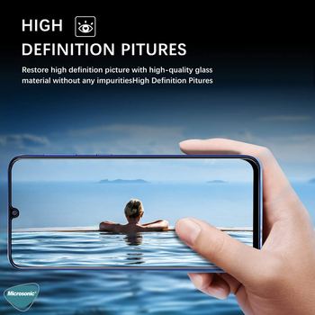 Microsonic Samsung Galaxy M31 Kavisli Temperli Cam Ekran Koruyucu Film Siyah