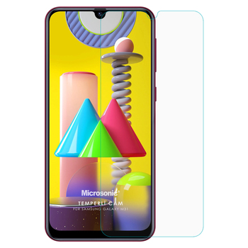 Microsonic Samsung Galaxy M31 Temperli Cam Ekran Koruyucu Film