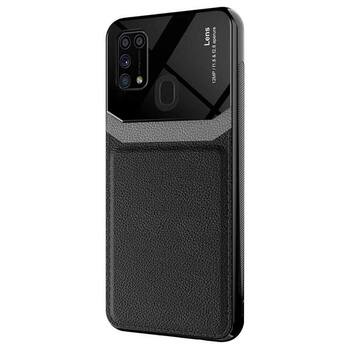 Microsonic Samsung Galaxy M31 Kılıf Uniq Leather Siyah