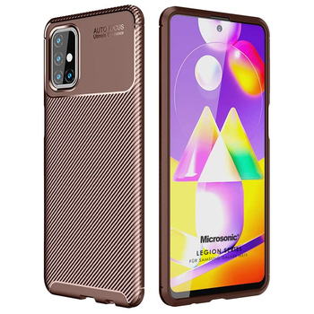Microsonic Samsung Galaxy M31s Kılıf Legion Series Kahverengi Microsonic Samsung Galaxy M31s Kılıf Legion Series Kahverengi