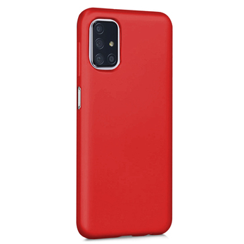 Microsonic Samsung Galaxy M31s Kılıf Matte Silicone Kırmızı