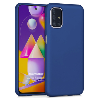 Microsonic Samsung Galaxy M31s Kılıf Matte Silicone Lacivert Microsonic Samsung Galaxy M31s Kılıf Matte Silicone Lacivert