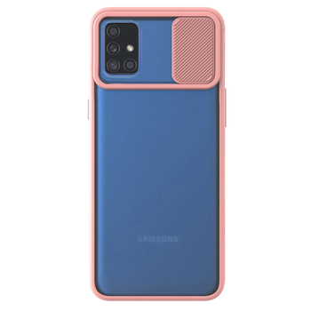 Microsonic Samsung Galaxy M31S Kılıf Slide Camera Lens Protection Pembe