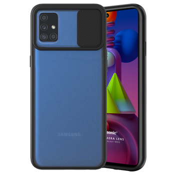 Microsonic Samsung Galaxy M31S Kılıf Slide Camera Lens Protection Siyah