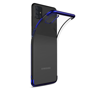 Microsonic Samsung Galaxy M51 Kılıf Skyfall Transparent Clear Mavi