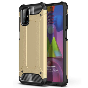 Microsonic Samsung Galaxy M51 Kılıf Rugged Armor Gold Microsonic Samsung Galaxy M51 Kılıf Rugged Armor Gold