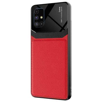 Microsonic Samsung Galaxy M51 Kılıf Uniq Leather Kırmızı