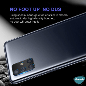 Microsonic Samsung Galaxy M51 V2 Kamera Lens Koruyucu Siyah